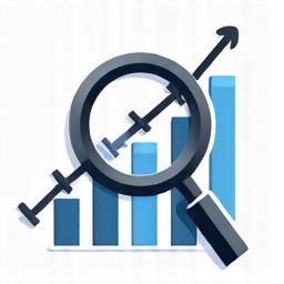 Icon einer Datenanalyse-Grafik für die Strategieentwicklung.